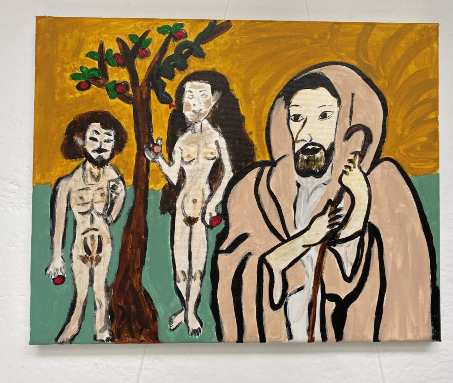 Herminia schilderij Adam, Eva en Jezus